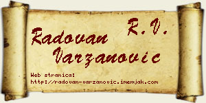 Radovan Varzanović vizit kartica